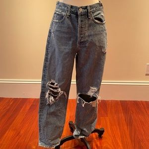Agolde high waisted jeans with rips